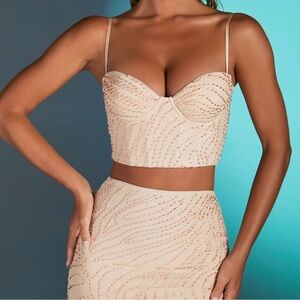 Oh Polly embellished crop top